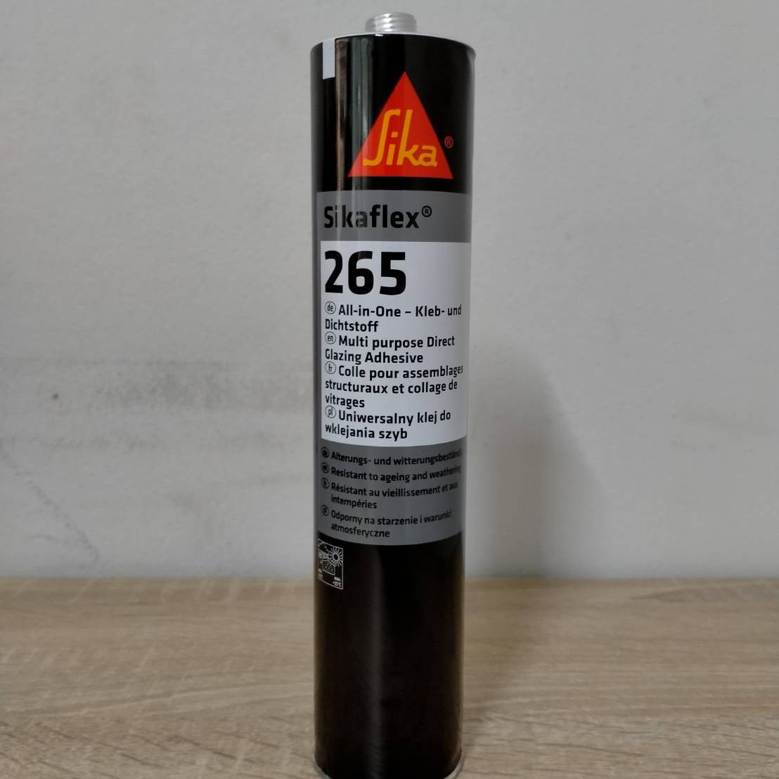 Sikaflex 265 Noir – Colle Polyuréthane pour Vitrages et Baies Camping - Car – Cartouche 300 ml - Vanlife - Store