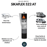 Sikaflex - 552 AT – Mastic Adhésif 300 ml (Blanc / Noir) - Vanlife - Store