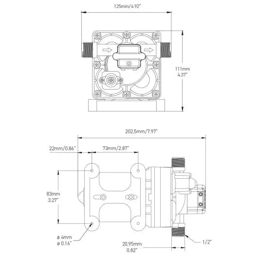 Stainless steel sink pack with 1 gas burner folding tap and 12V water pump for campervan - view 6