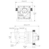 Stainless steel sink pack with 1 gas burner folding tap and 12V water pump for campervan - view 6