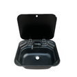 Stainless steel sink with tap black edition 40x35cm for campervan motorhome