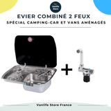 Stainless steel sink - Combined with 2 burners - EuroVan - shop