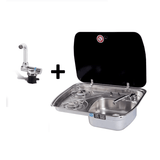 Stainless steel sink - Combined with 2 burners - EuroVan - shop