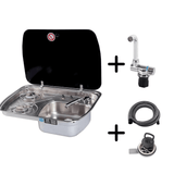 Stainless steel sink - Combined with 2 burners - EuroVan - shop