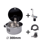 Stainless Steel Sink for Converted Van – With Tap (42 cm diameter) - EuroVan - shop