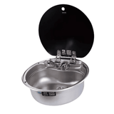 Stainless Steel Sink for Converted Van – With Tap (42 cm diameter) - EuroVan - shop