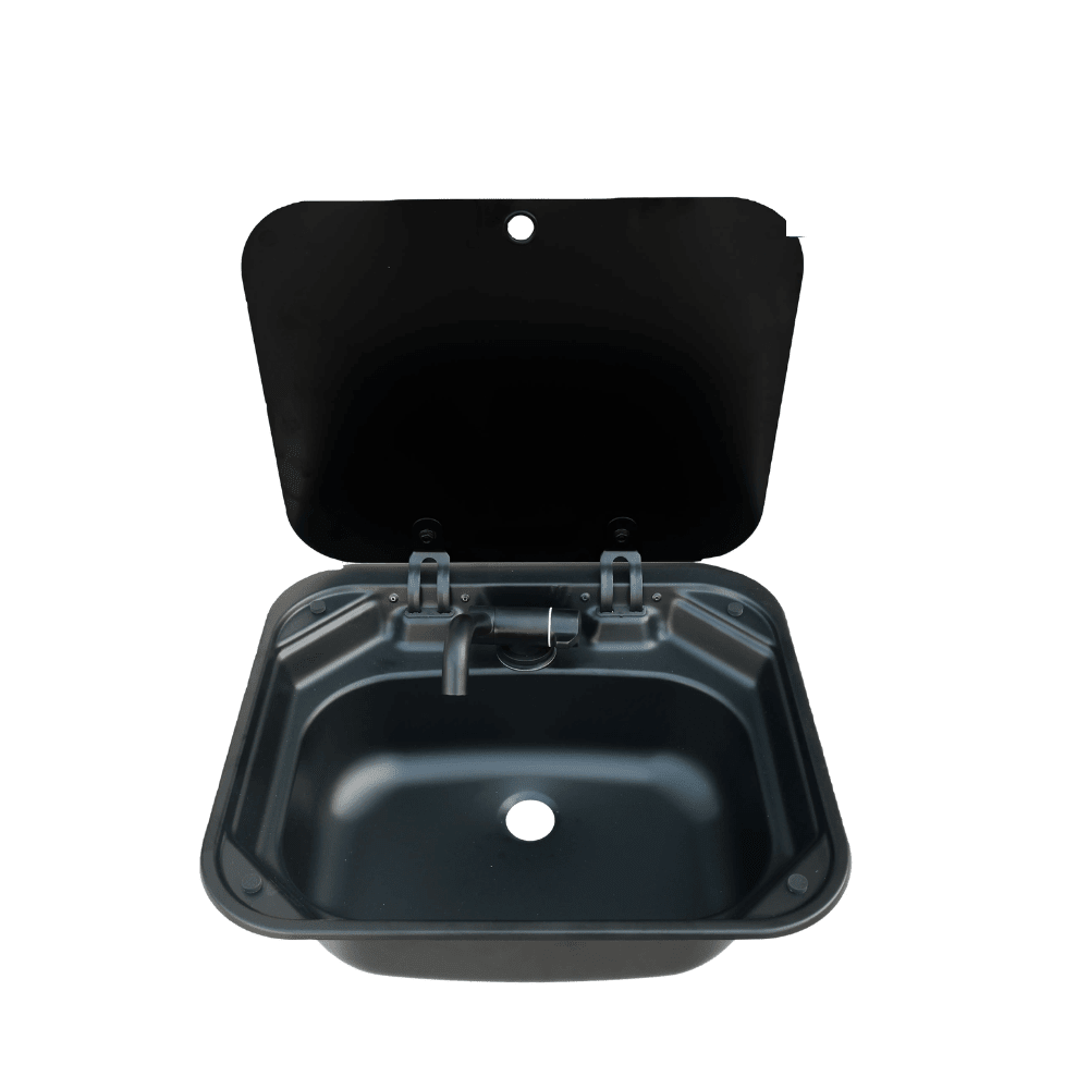 Stainless Steel Sink with Tempered Glass Cover – Rectangular - EuroVan - shop