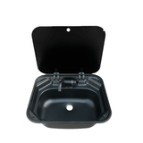 Stainless Steel Sink with Tempered Glass Cover – Rectangular - EuroVan - shop