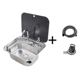 Stainless Steel Sink with Tempered Glass Cover – Rectangular - EuroVan - shop