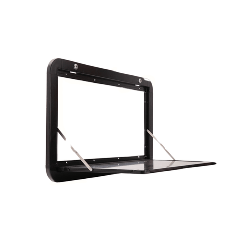 Table externe pliante pour camping - car en aluminium - avec serrure - 800X420mm - Vanlife - Store