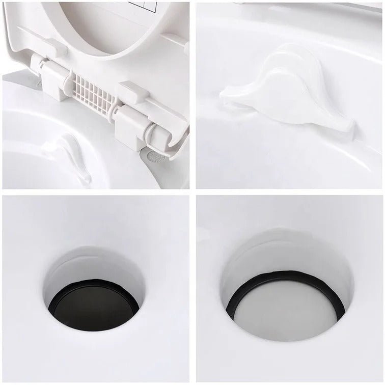 Swivel cassette toilet seat and valve details - EuroVan-shop