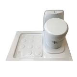 Swivel cassette toilet on its 80 x 70 cm shower tray - EuroVan-shop