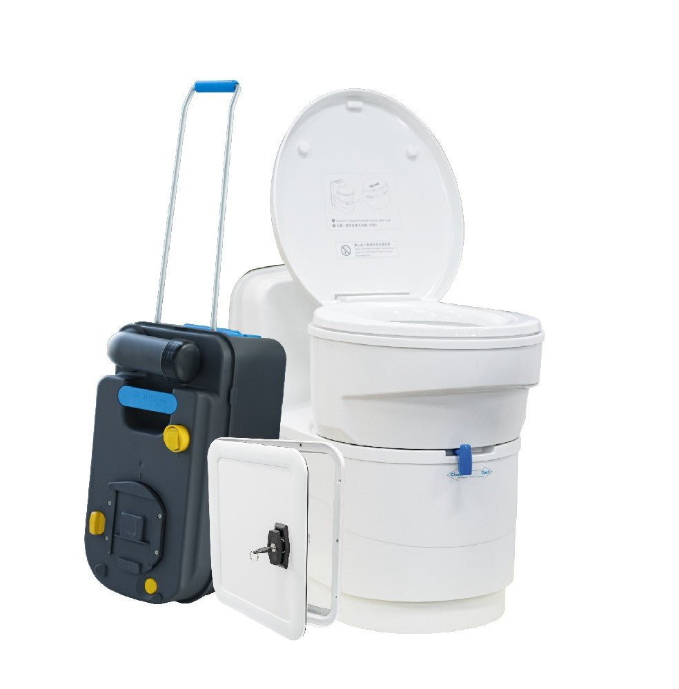 Swivel cassette toilet with its 17.2 L cassette on wheels - EuroVan-shop