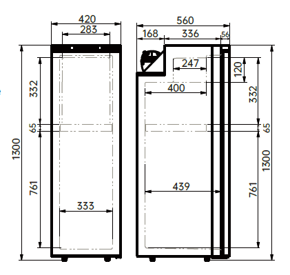 VanCool 130L DCR — 12/24V Compressor Fridge (Tall Slim Format) - EuroVan - shop