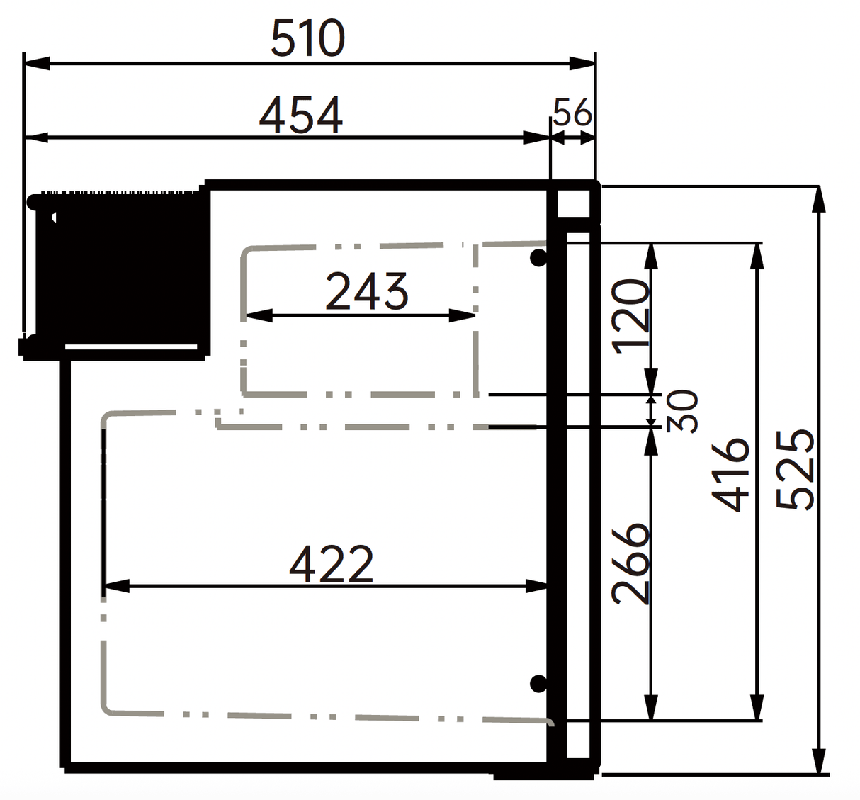 VanCool 50L 12 - 24V Compressor Refrigerator – HxWxD: 52.5×38×51 cm - EuroVan - shop