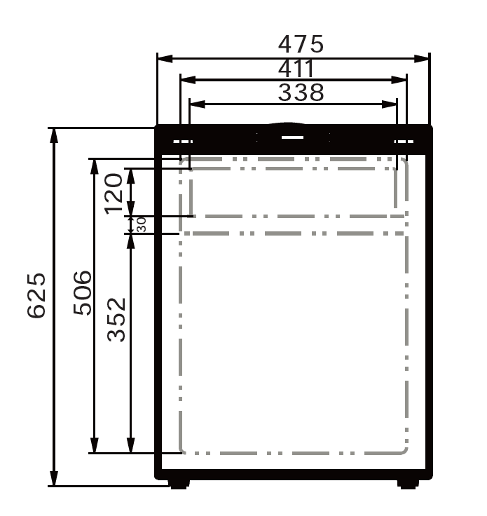 VanCool 75L Refrigerator for Campervan 12/24V – HxWxD: 62×47×53 cm - EuroVan - shop