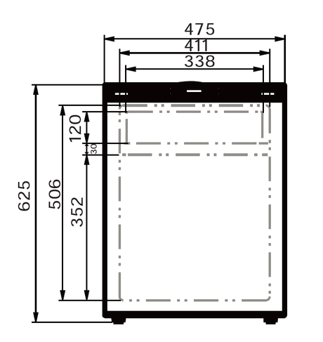 VanCool 75L Refrigerator for Campervan 12/24V – HxWxD: 62×47×53 cm - EuroVan - shop