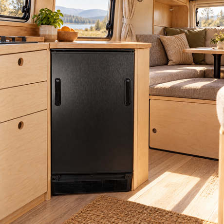 VanCool 76L installed in a motorhome — closed
