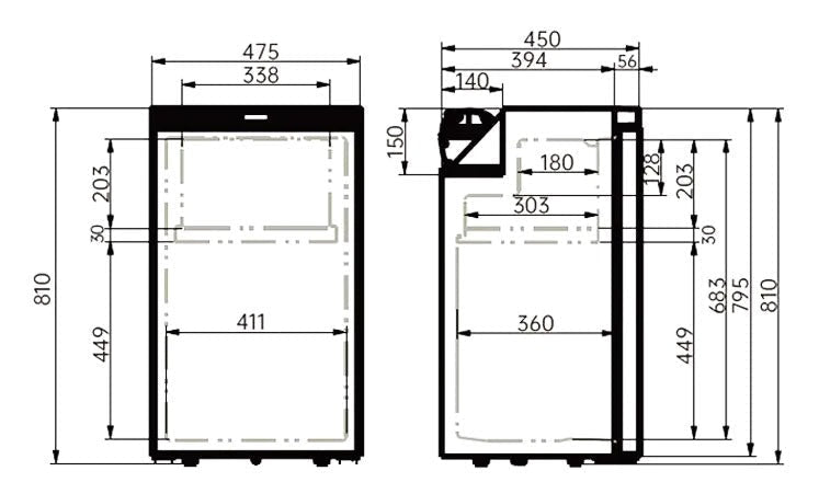 VanCool 80L 12 - 24V Compressor Refrigerator – HxWxD: 81×47.5×45 cm - EuroVan - shop