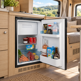 VanCool 85-SVR installed in a motorhome — open