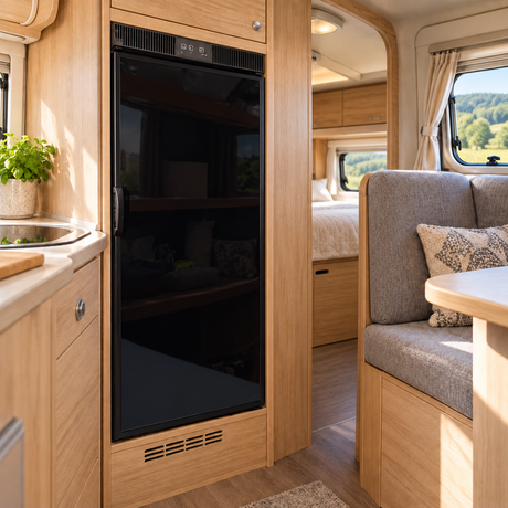 VanCool 90-RCN installed in a motorhome — closed