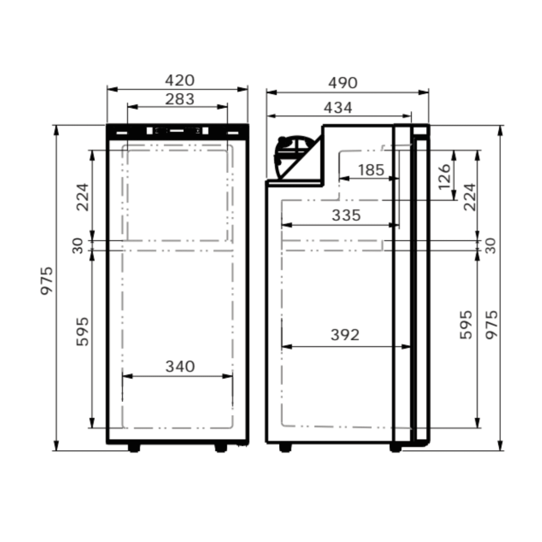 VanCool 90L 12 - 24V Compressor Refrigerator – HxWxD: 97.5×42×49 cm - EuroVan - shop