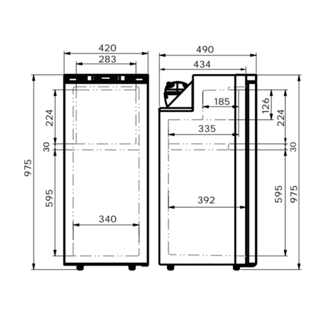 VanCool 90L 12 - 24V Compressor Refrigerator – HxWxD: 97.5×42×49 cm - EuroVan - shop